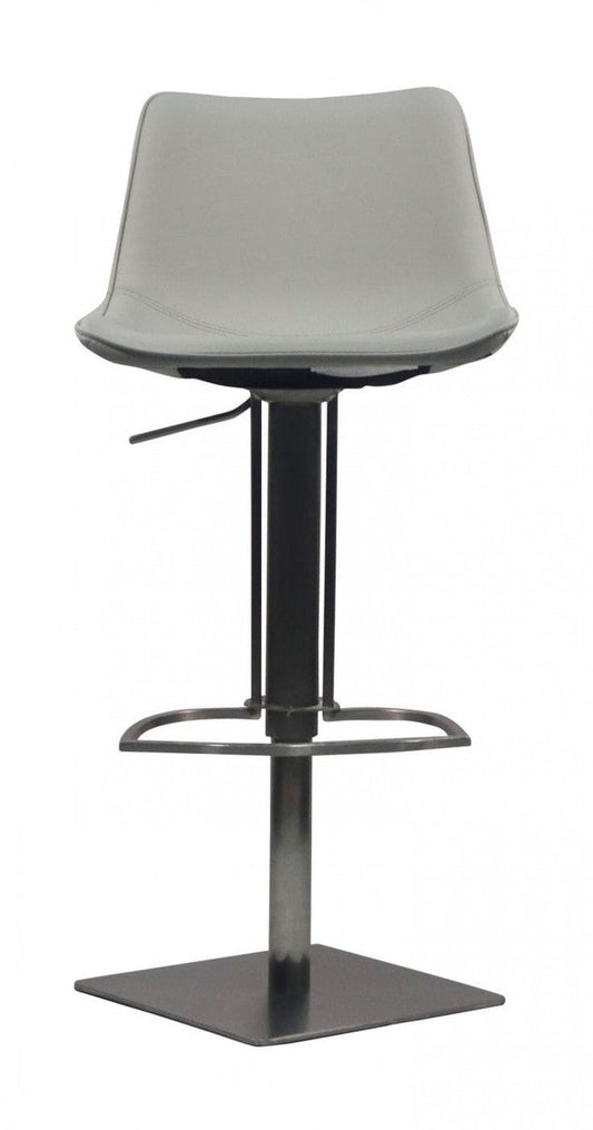 Modrest Manning Modern Light Grey Bar Stool - Stylish Design Furniture