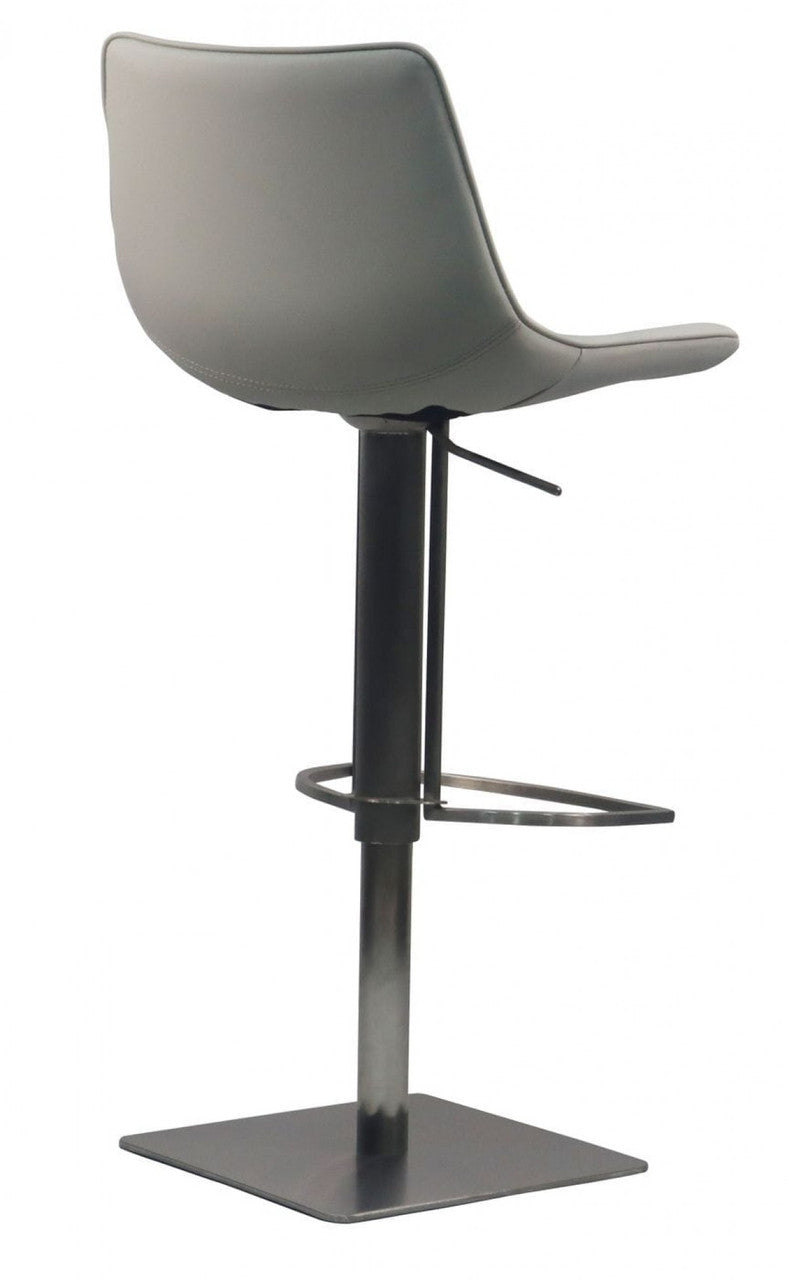 Modrest Manning Modern Light Grey Bar Stool - Stylish Design Furniture