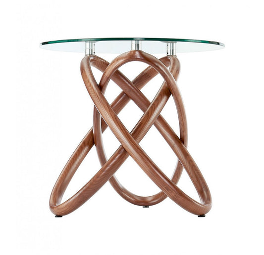 Modrest Mason - Modern Class + Walnut Side Table - Stylish Design Furniture