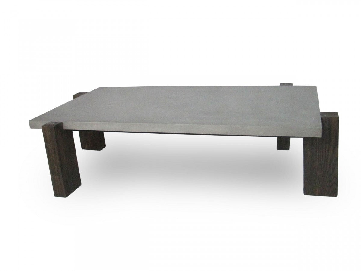 Modrest Milton Dark Grey & Walnut Coffee Table - Stylish Design Furniture