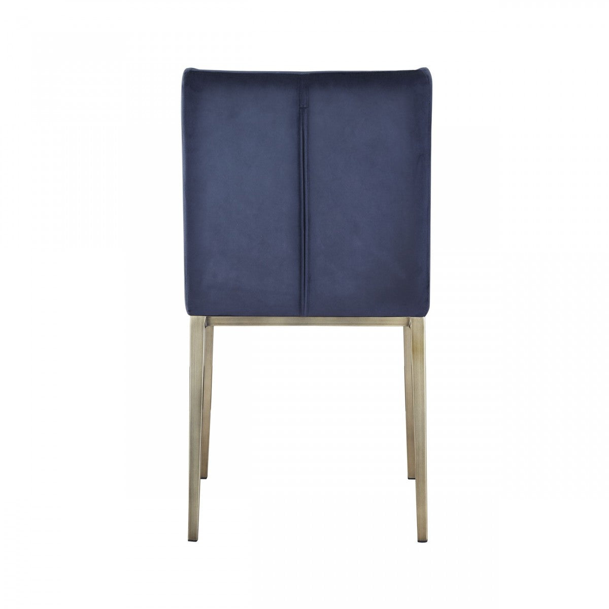 Modrest Mimi Contemporary Blue Velvet & Antique Brass Dining Chair (Set of 2)