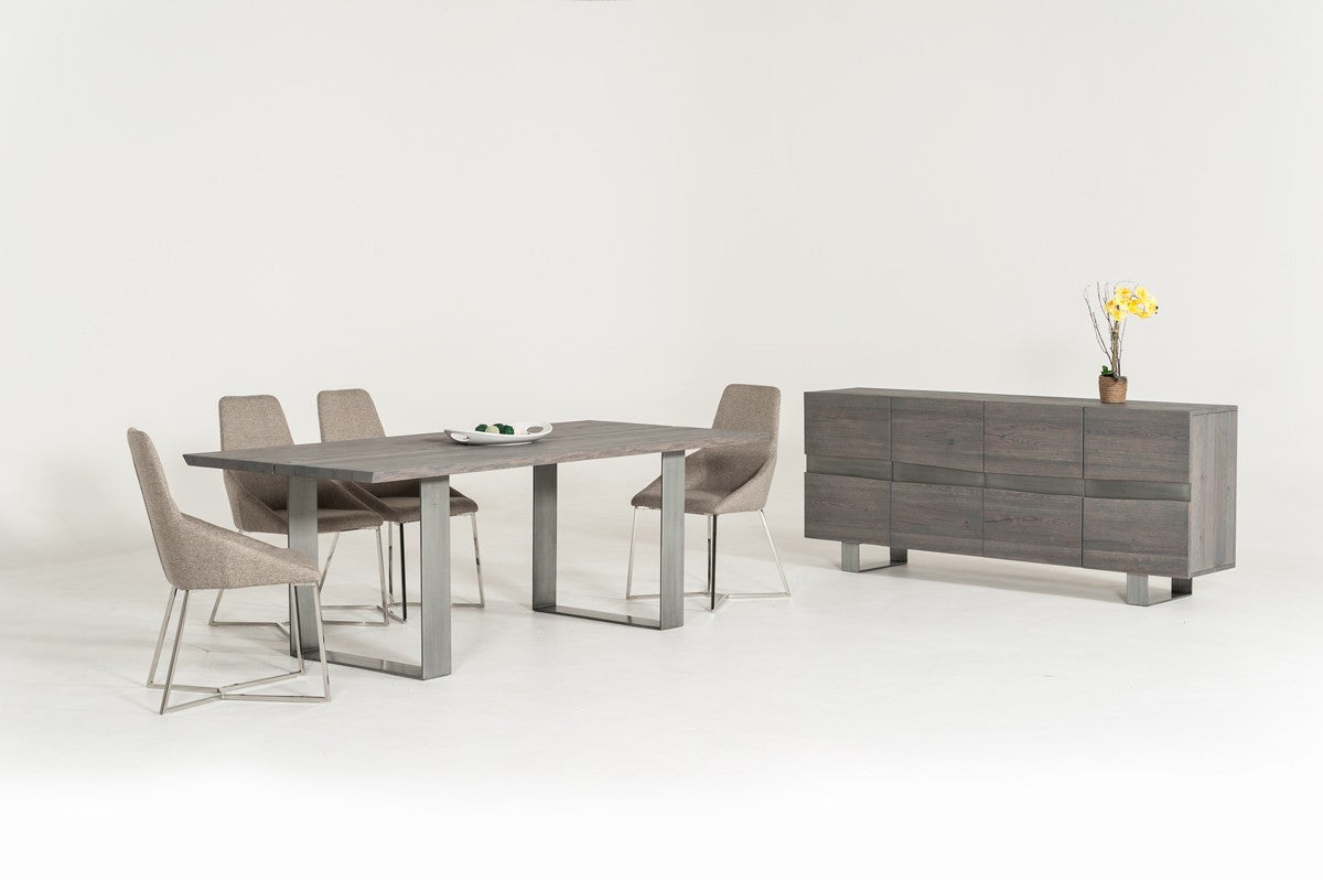 Modrest Murphy Modern Grey Aged Oak Dining Table β Sleek Rectangular Contemporary Dining Room Table - Stylish Design Furniture