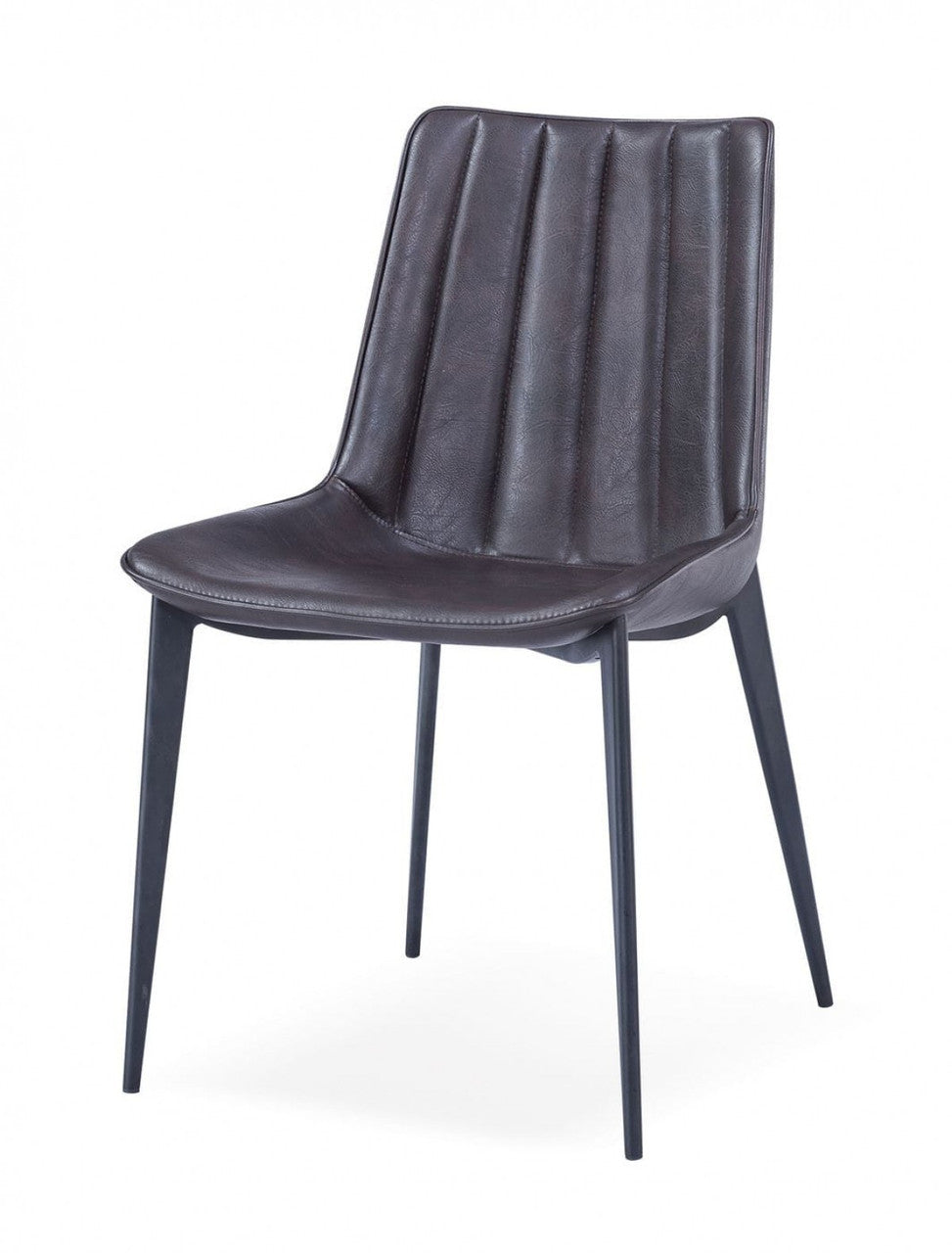 Modrest Peoria Modern Brown & Black Dining Chair (Set of 2)