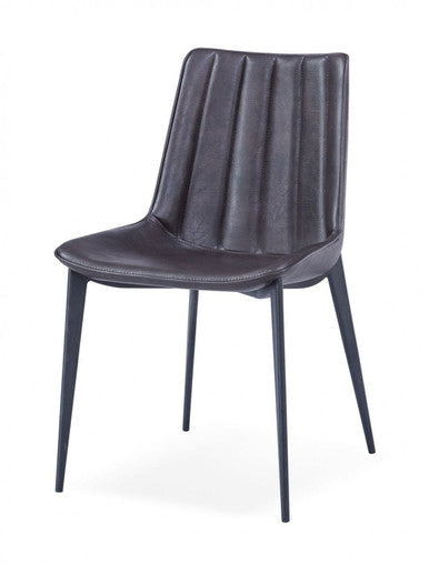Modrest Peoria Modern Brown & Black Dining Chair (Set of 2)