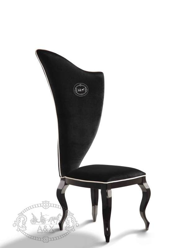 A&X Sovereign Transitional Black Fabric Chair(set of 2)