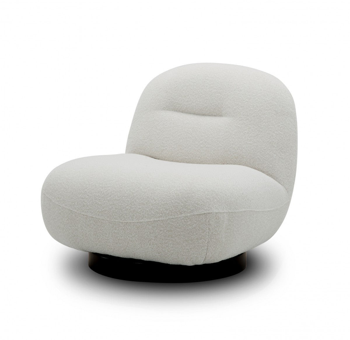 Modrest Renee - Modern Cream Fabric Swivel Chair - Stylish Design Furniture