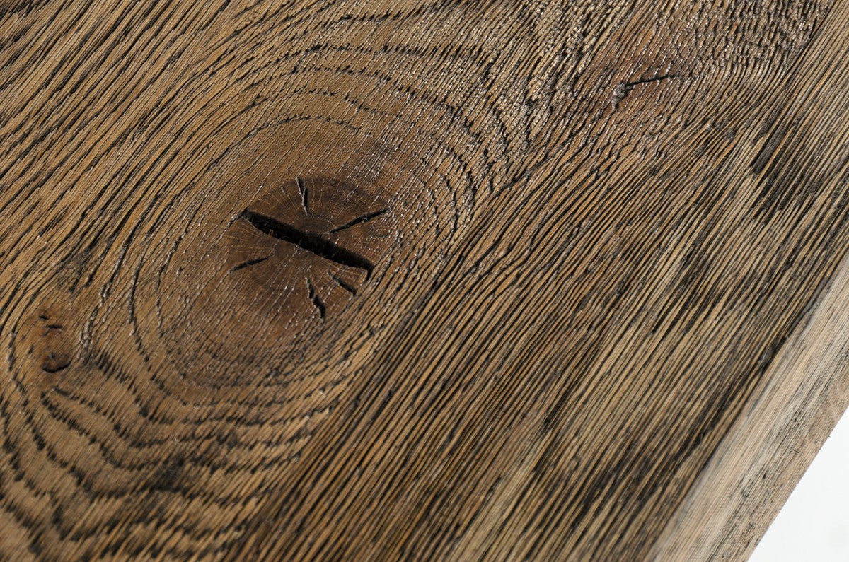 Modrest Renzo Modern Oak & Concrete Dining Table 94"