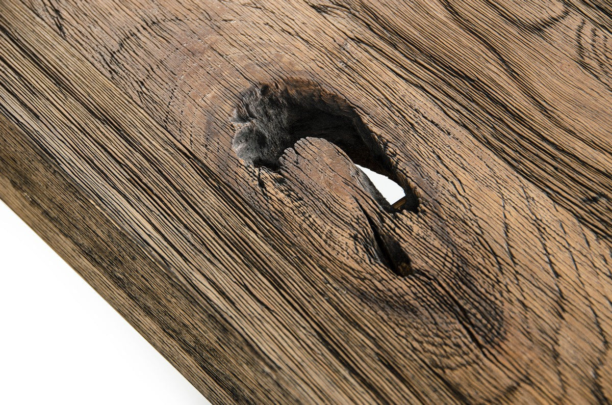 Modrest Renzo Modern Oak & Concrete Dining Table 94"