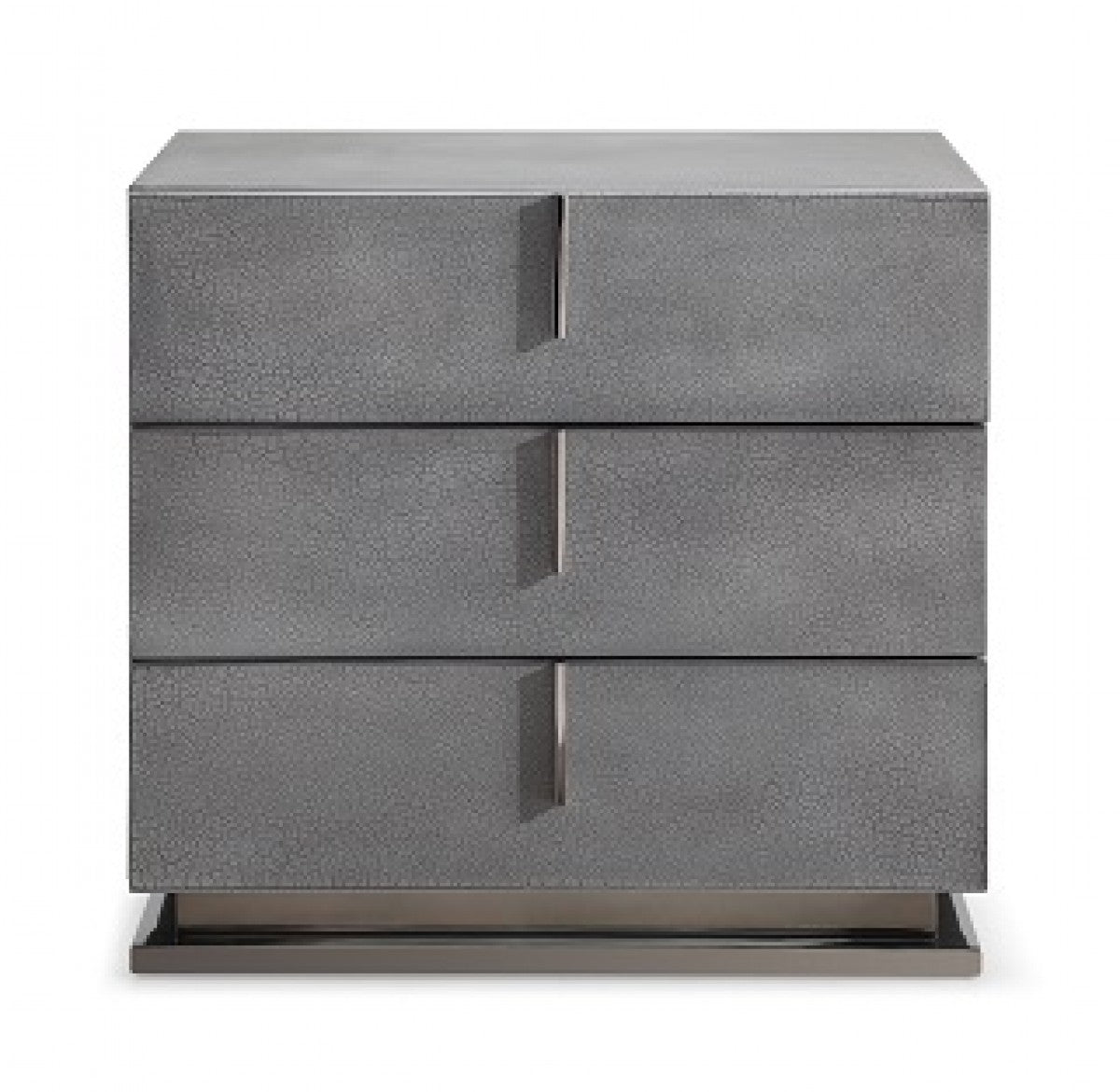 Modrest Buckley Modern Cracked Grey 2-Drawer Nightstand - Stylish Design Furniture