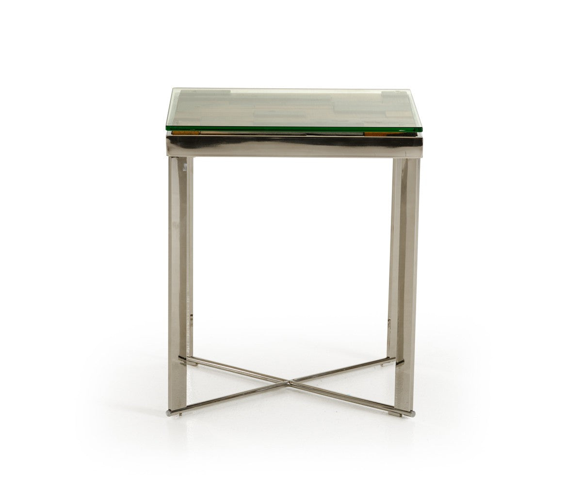 Modrest Santiago Modern Rectangular Wood Mosaic End Table