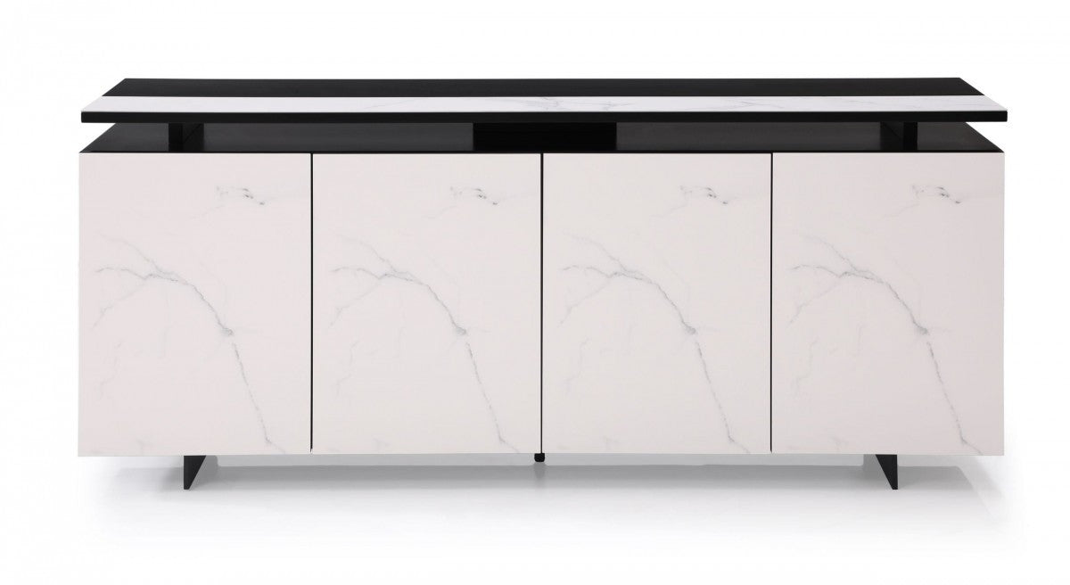 Modrest Schulz Modern Black & White Ceramic Buffet