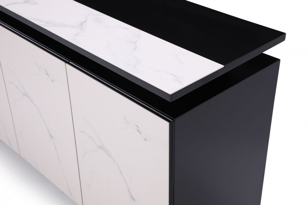 Modrest Schulz Modern Black & White Ceramic Buffet