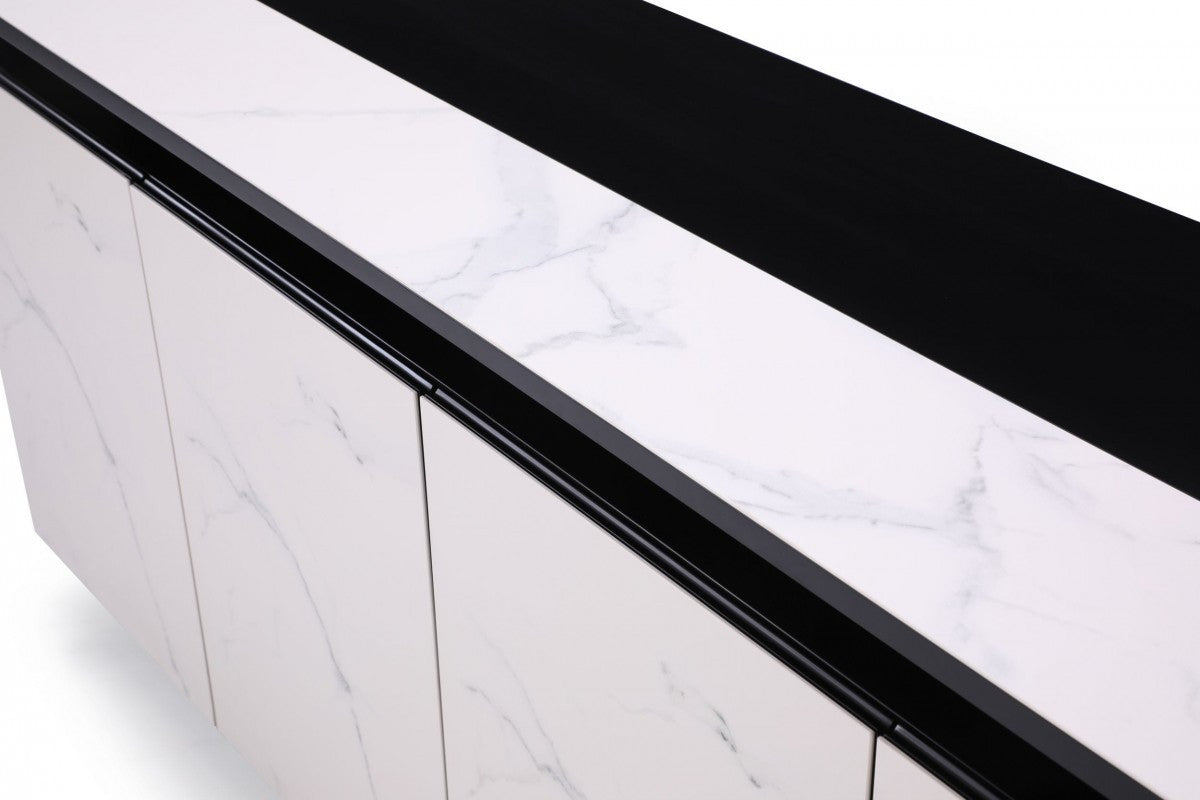 Modrest Schulz Modern Black & White Ceramic Buffet
