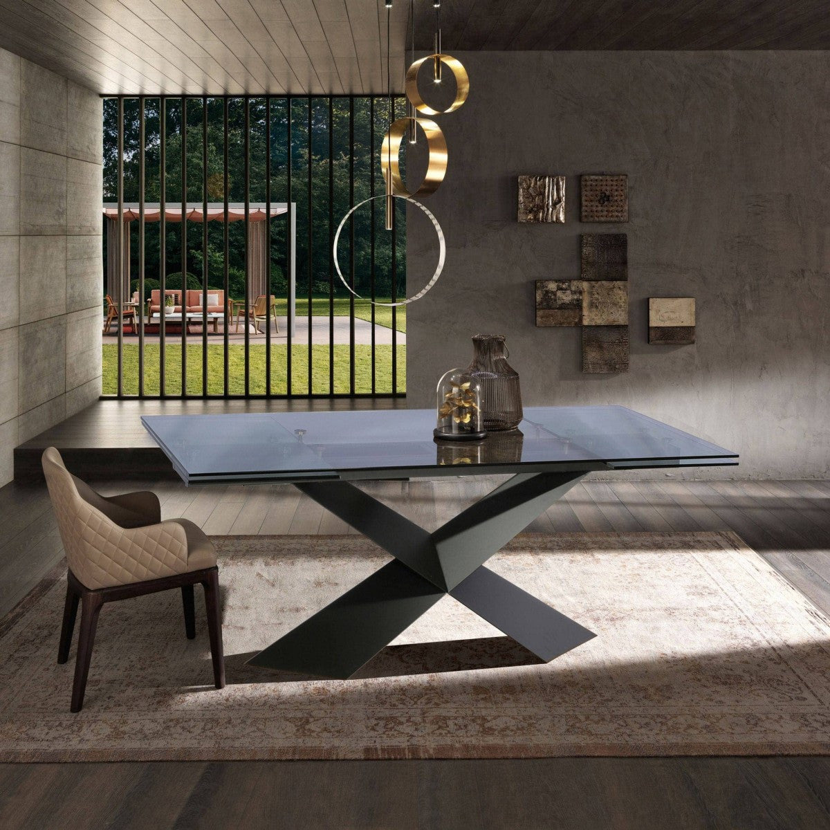 Modrest Scott - Modern Extendable Glass Dining Table - Stylish Design Furniture