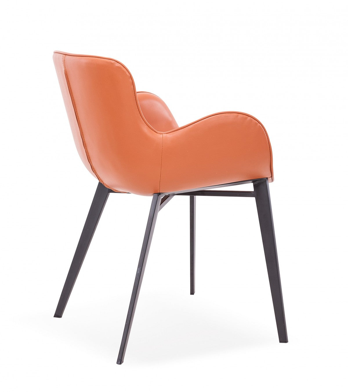 Modrest Tayla - Modern Cognac Eco-Leather Dining Chair