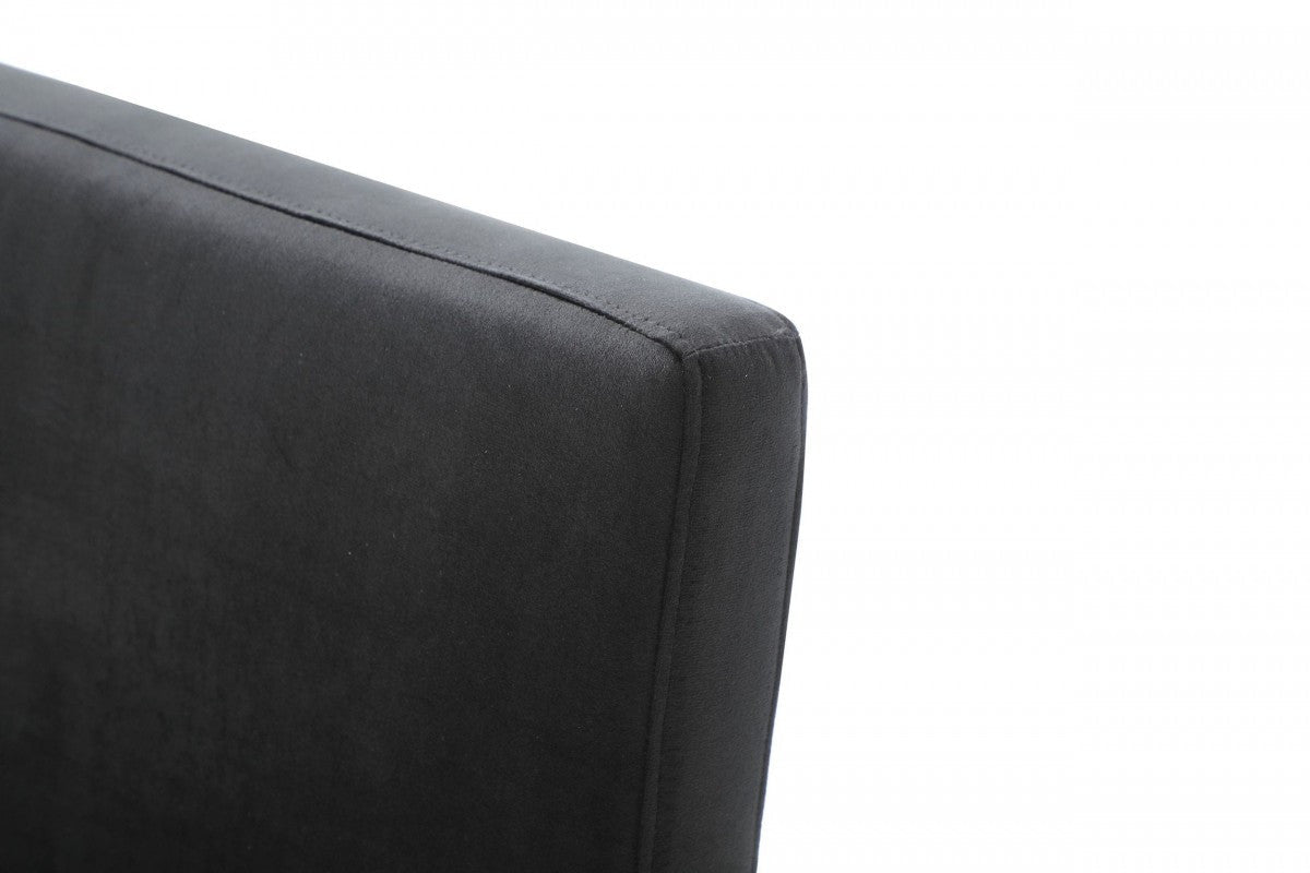 Modrest Trea Modern Black Velvet & Rosegold Dining Chair