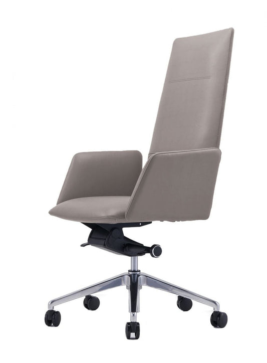 Modrest Tricia - Modern Grey High Back Executive Office Chair - Stylish Design Furniture