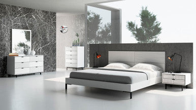 Nova Domus Valencia Contemporary White Bedroom Set