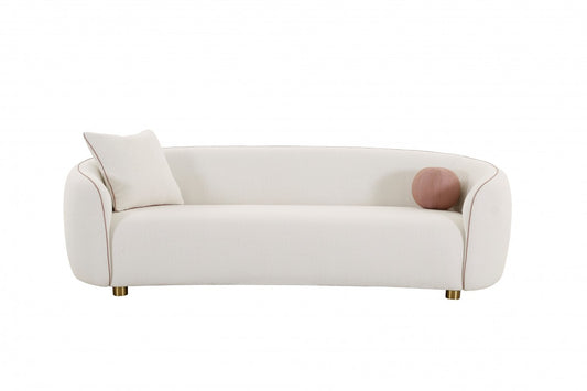 Modrest - Winfree Modern Off White Fabric 3-Seater Sofa - Stylish Design Furniture