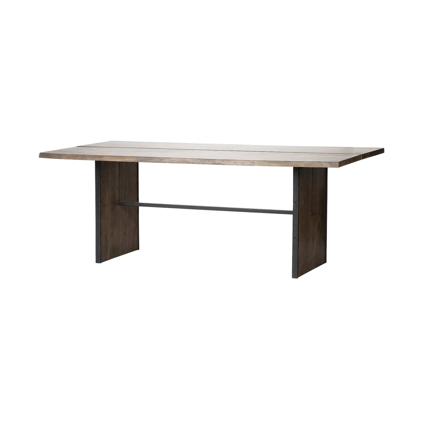 Ledger III 84x38 Brown Solid Wood Top and Base Dining Table for a Spacious and Elegant Dining Experience