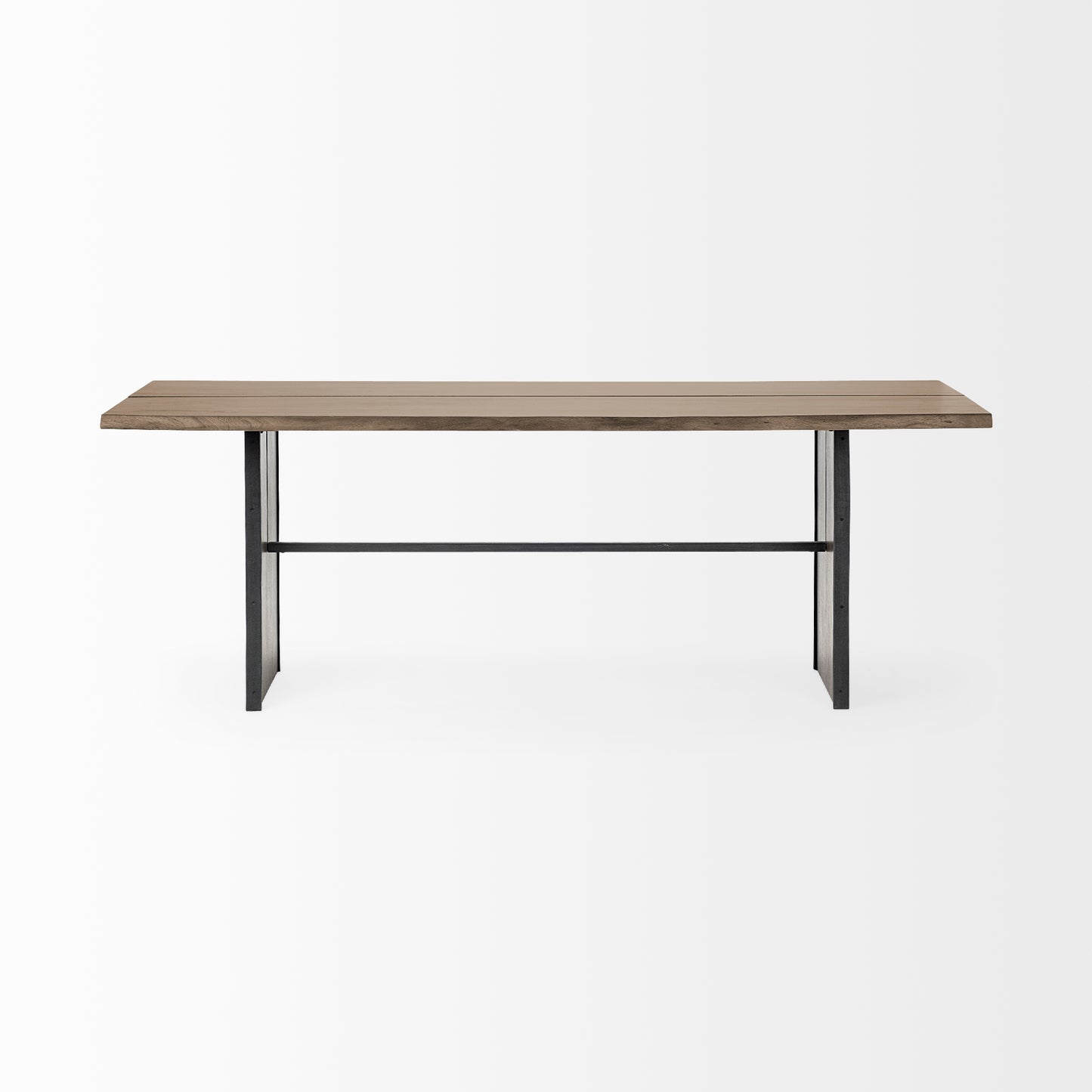 Ledger III 84x38 Brown Solid Wood Top and Base Dining Table for a Spacious and Elegant Dining Experience