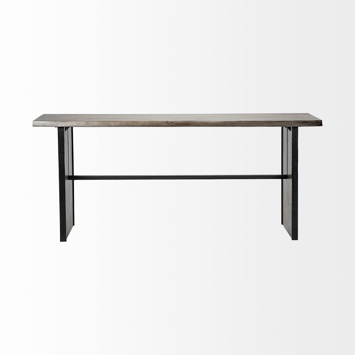 Ledger II Live-Edge Wooden Brown Console Table - Unique Design for Rustic Charm and Natural Beauty in Any Space