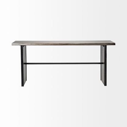 Ledger II Live-Edge Wooden Brown Console Table - Unique Design for Rustic Charm and Natural Beauty in Any Space