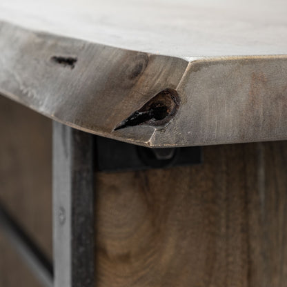 Ledger II Live-Edge Wooden Brown Console Table - Unique Design for Rustic Charm and Natural Beauty in Any Space