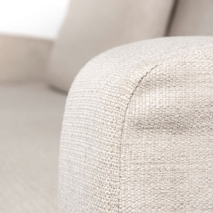 Denly 92” Slipcover Sofa – Casterock Gray Upholstery Modern 3-Seater Couch with Relaxed Style