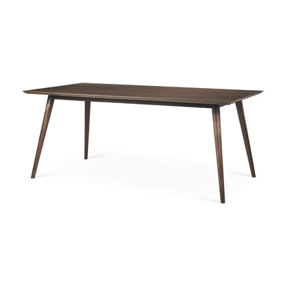 Nicholas II 72x39 Brown Solid Wood Dining Table with Metal and Wood Legs