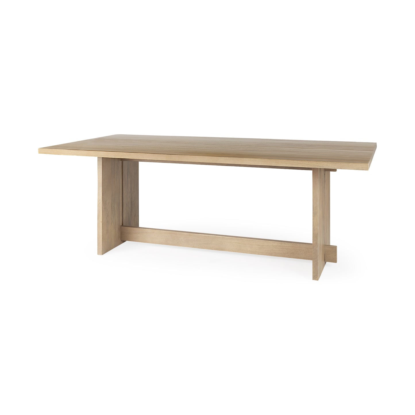 Aida 84L Light Brown Wood Dining Table for a Spacious and Timeless Dining Experience