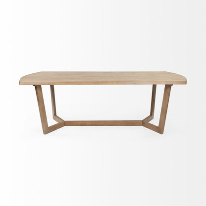 Denver Rectangular Brown Solid Wood Top and Base Dining Table for a Timeless and Stylish Dining Experience