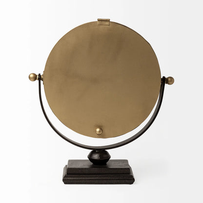 Houston Gold Metal Half Moon Base Table Clock – Elegant Timepiece with Sleek Design for Modern Décor