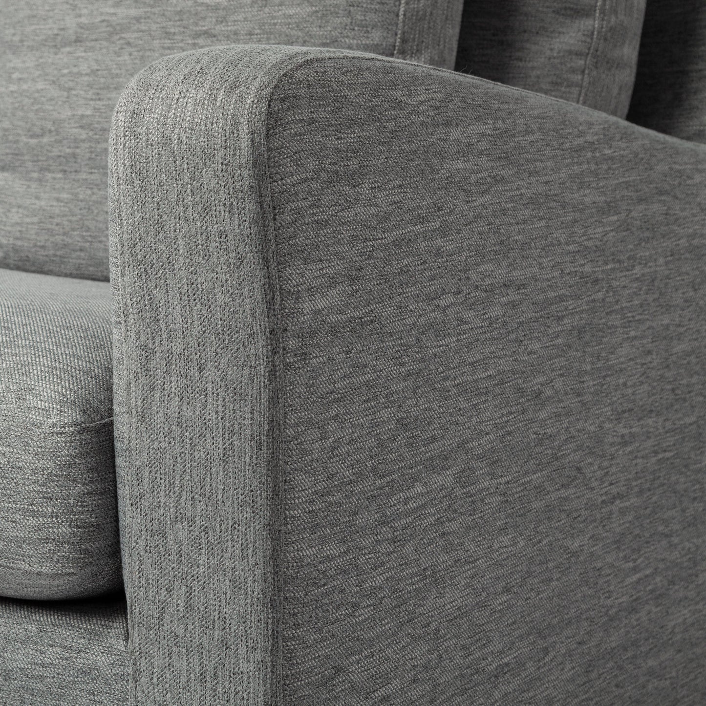Denly 92” Slipcover Sofa – Casterock Gray Upholstery Modern 3-Seater Couch with Relaxed Style