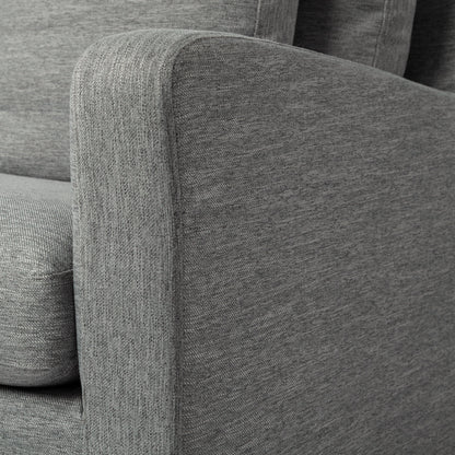Denly 92” Slipcover Sofa – Casterock Gray Upholstery Modern 3-Seater Couch with Relaxed Style