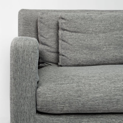 Denly 92” Slipcover Sofa – Casterock Gray Upholstery Modern 3-Seater Couch with Relaxed Style