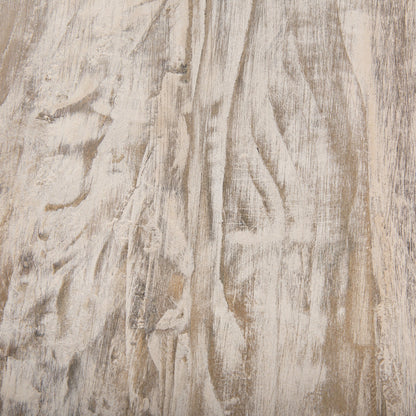 McArthur Coffee Table – Chunky Square Design in Reclaimed Wood with a Whitewash Finish for Modern Farmhouse Elegance