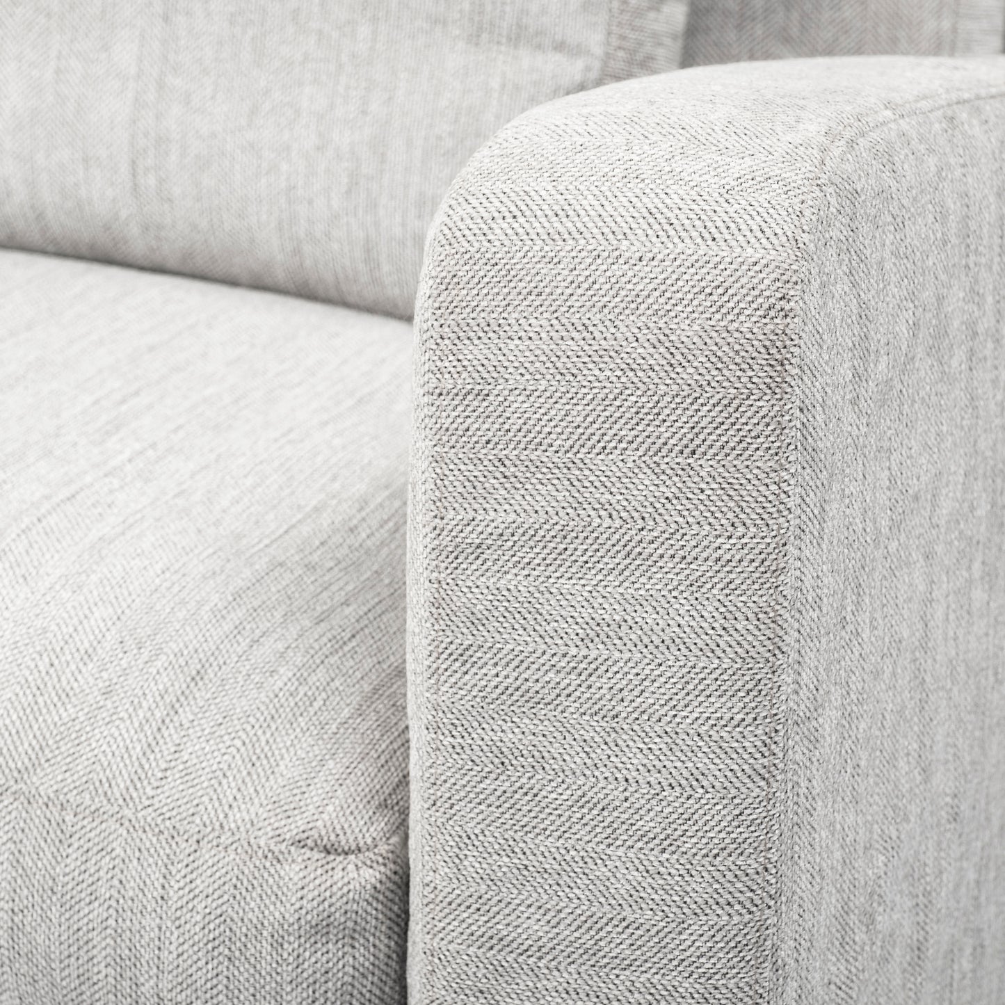 Denly 92” Slipcover Sofa – Casterock Gray Upholstery Modern 3-Seater Couch with Relaxed Style
