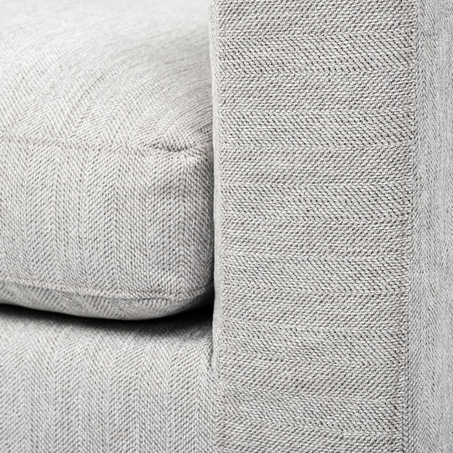 Denly 92” Slipcover Sofa – Casterock Gray Upholstery Modern 3-Seater Couch with Relaxed Style