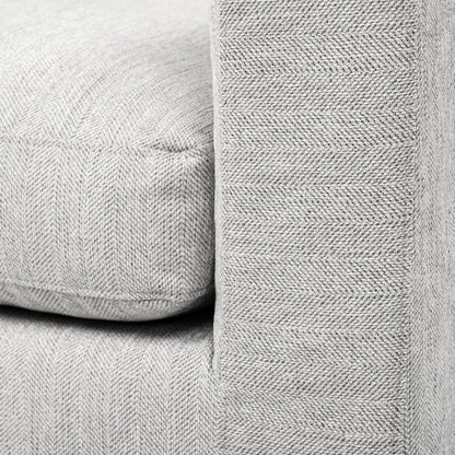 Denly 92” Slipcover Sofa – Casterock Gray Upholstery Modern 3-Seater Couch with Relaxed Style