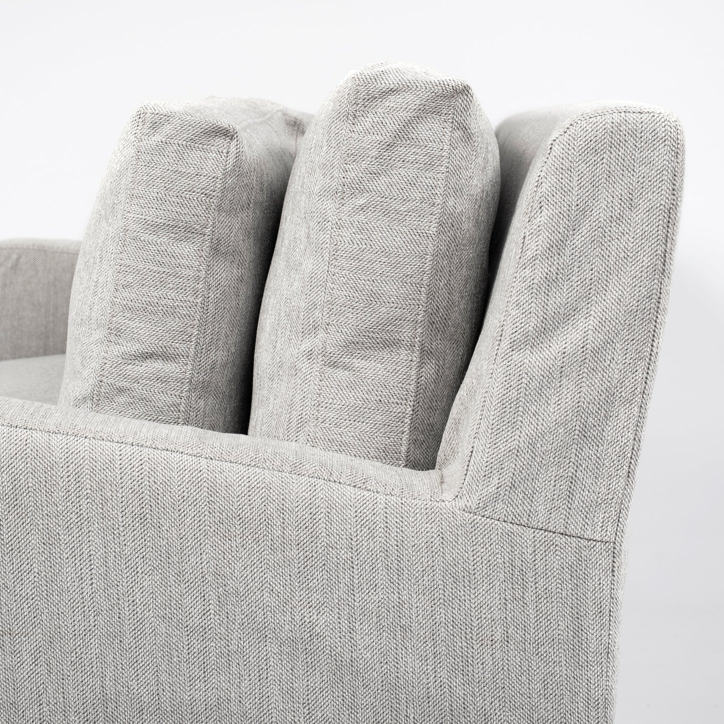 Denly 92” Slipcover Sofa – Casterock Gray Upholstery Modern 3-Seater Couch with Relaxed Style