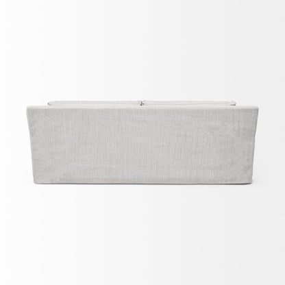 Denly 92” Slipcover Sofa – Casterock Gray Upholstery Modern 3-Seater Couch with Relaxed Style