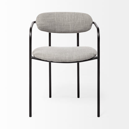 Parker I Cream Fabric Seat  Dining Chair - Set of 2, Elegant and Modern Seating