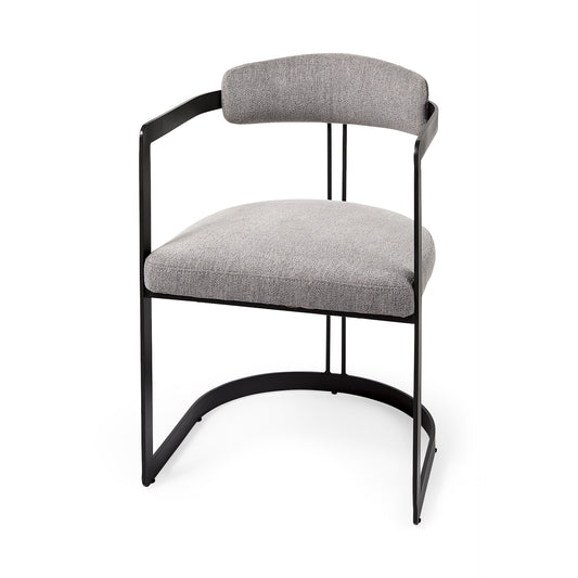 Hollyfield II Gray Fabric Seat W/ Gray Iron Frame Dining Chair