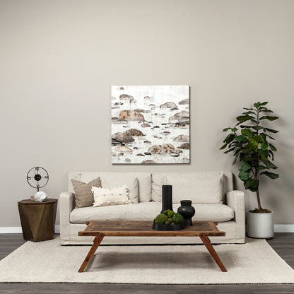 Denly 92” Slipcover Sofa – Casterock Gray Upholstery Modern 3-Seater Couch with Relaxed Style