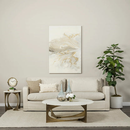 Houston Gold Metal Half Moon Base Table Clock – Elegant Timepiece with Sleek Design for Modern Décor