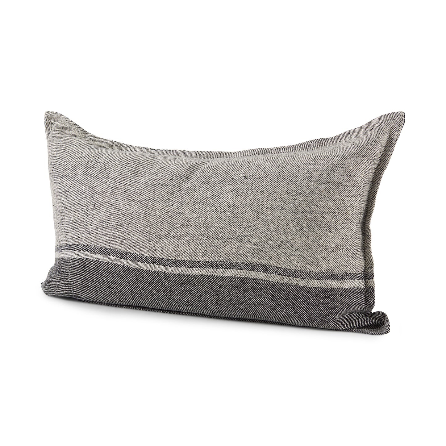 Zadie Pillow - Elegant and Versatile Cushion for Stylish Home Decor and Comfort Solutions - Light Gray/Dark Gray Fabric