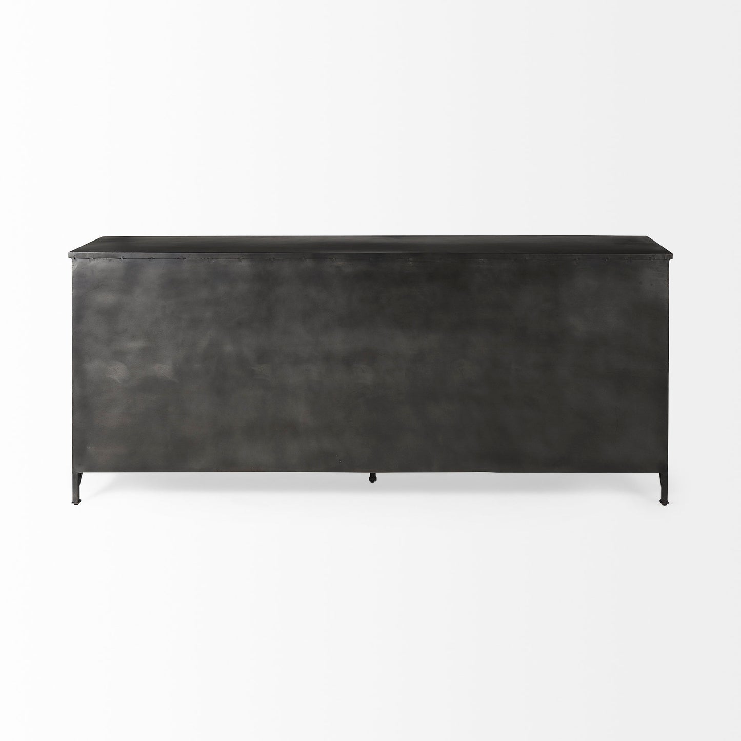 Poppy I Black Metal With Glass Door Sideboard