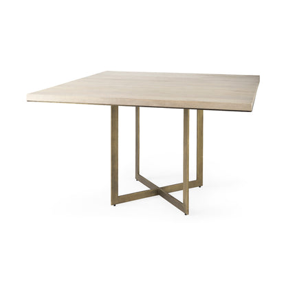 Faye Medium Brown Square Dining Table for a Stylish and Versatile Dining Space