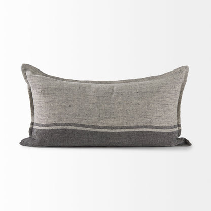 Zadie Pillow - Elegant and Versatile Cushion for Stylish Home Decor and Comfort Solutions - Light Gray/Dark Gray Fabric